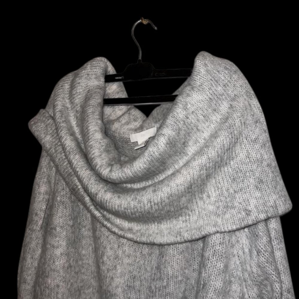 H&M Grey Cowl Neck Oversized Knit Sweater – Size XL